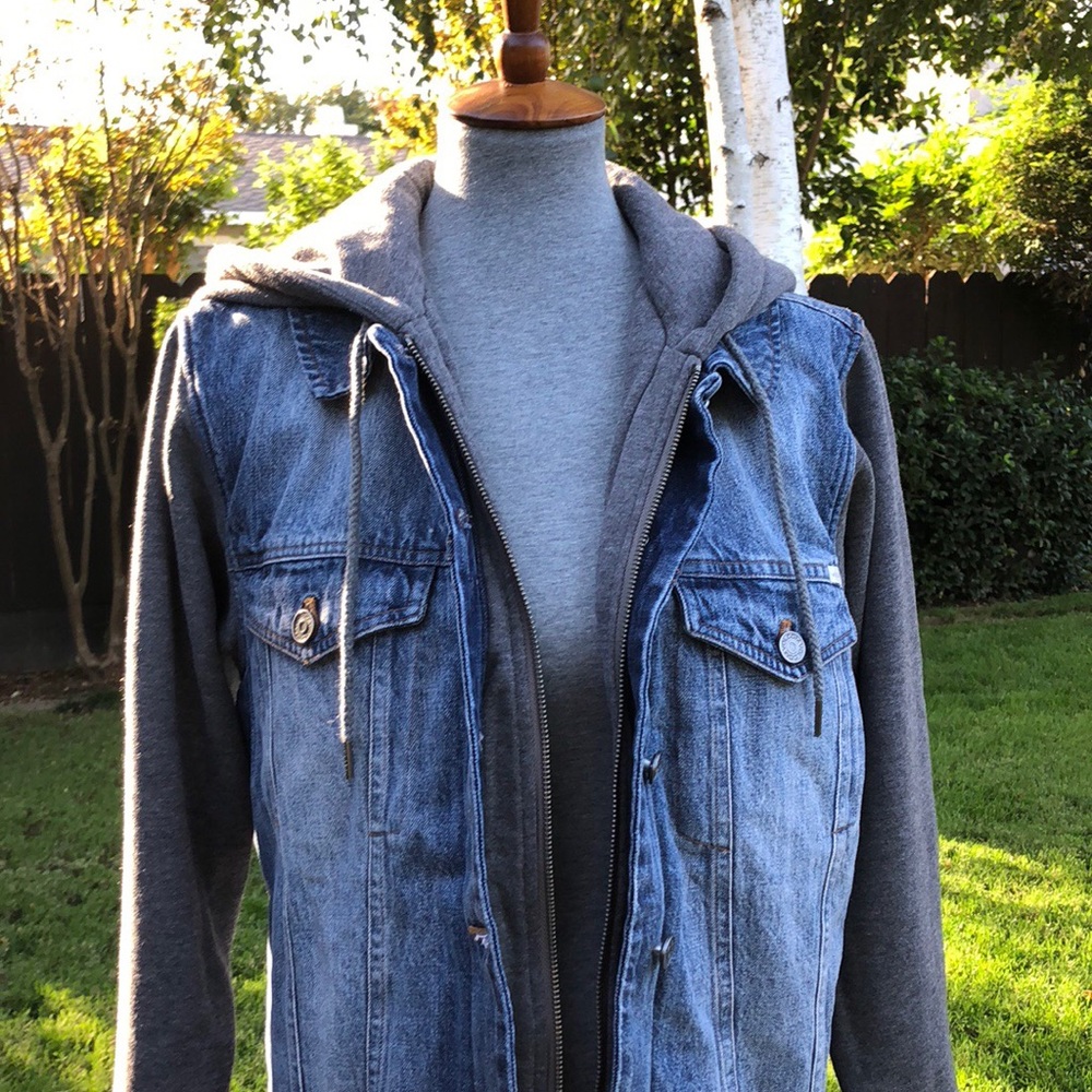 Volcom Lean N Mean Hooded Denim Jacket - Picture 3 of 8